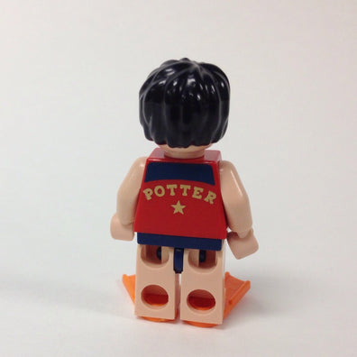 LEGO Minifigure-Harry Potter, Tournament Sleeveless Shirt & Swim Trunks, Flippers-Harry Potter / Goblet of Fire-HP066-Creative Brick Builders